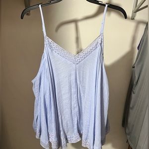 Light purple cold-shoulder top